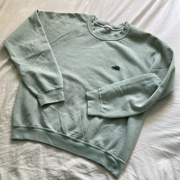 Brandy melville erica bear green crewneck sweater - Picture 5 of 11